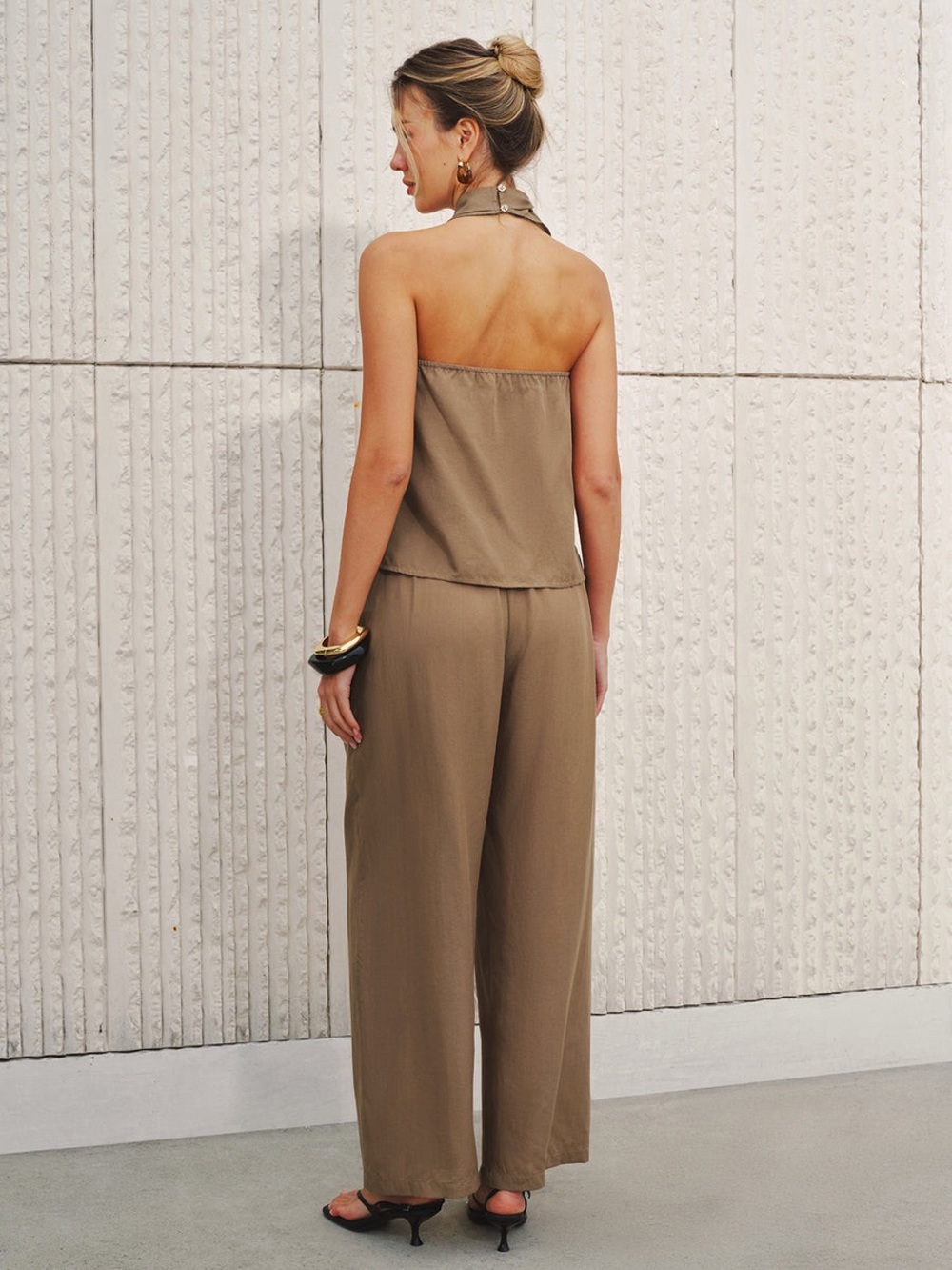 COMMENSE Halter Neck Top & Elastic waist Pants - Picture 4 of 5